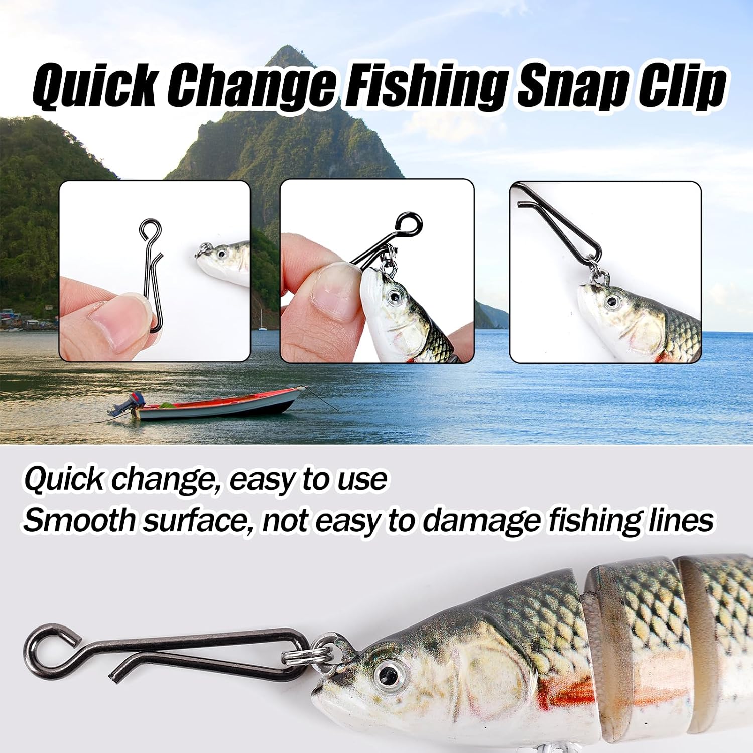 100Pcs Stainless Steel Fishing - Freshwater Line ulasan dan harga