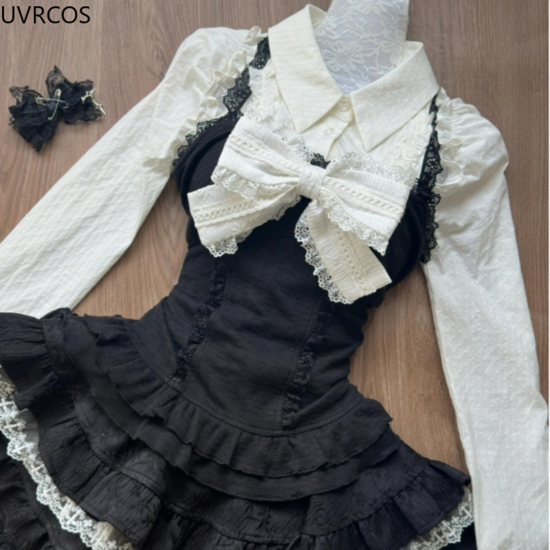 Y2k Aesthetic Lolita Style 3 P - Fly Line ulasan dan harga